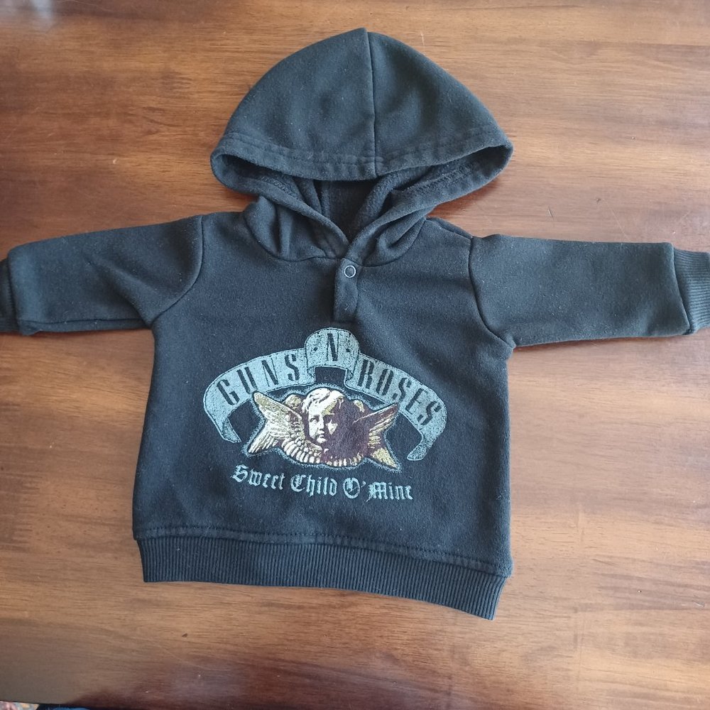 SOLD!--Guns n Roses Sweet Child o Mine Infant Hoodie, Size 0-3 months